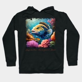 Colorful Grouper fish t-shirt Hoodie